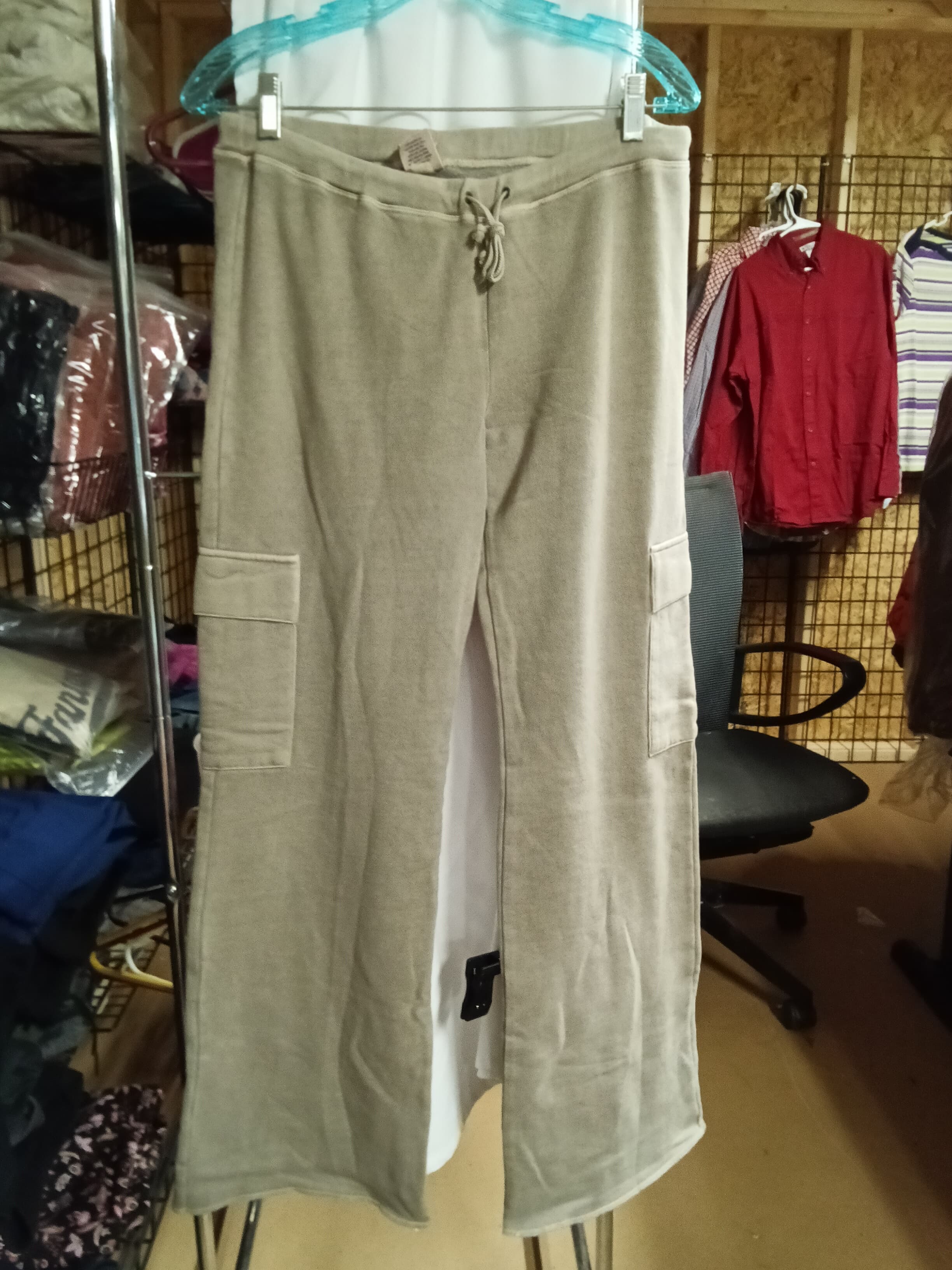 Old Navy Beige Cargo Joggers with Drawstring Waist