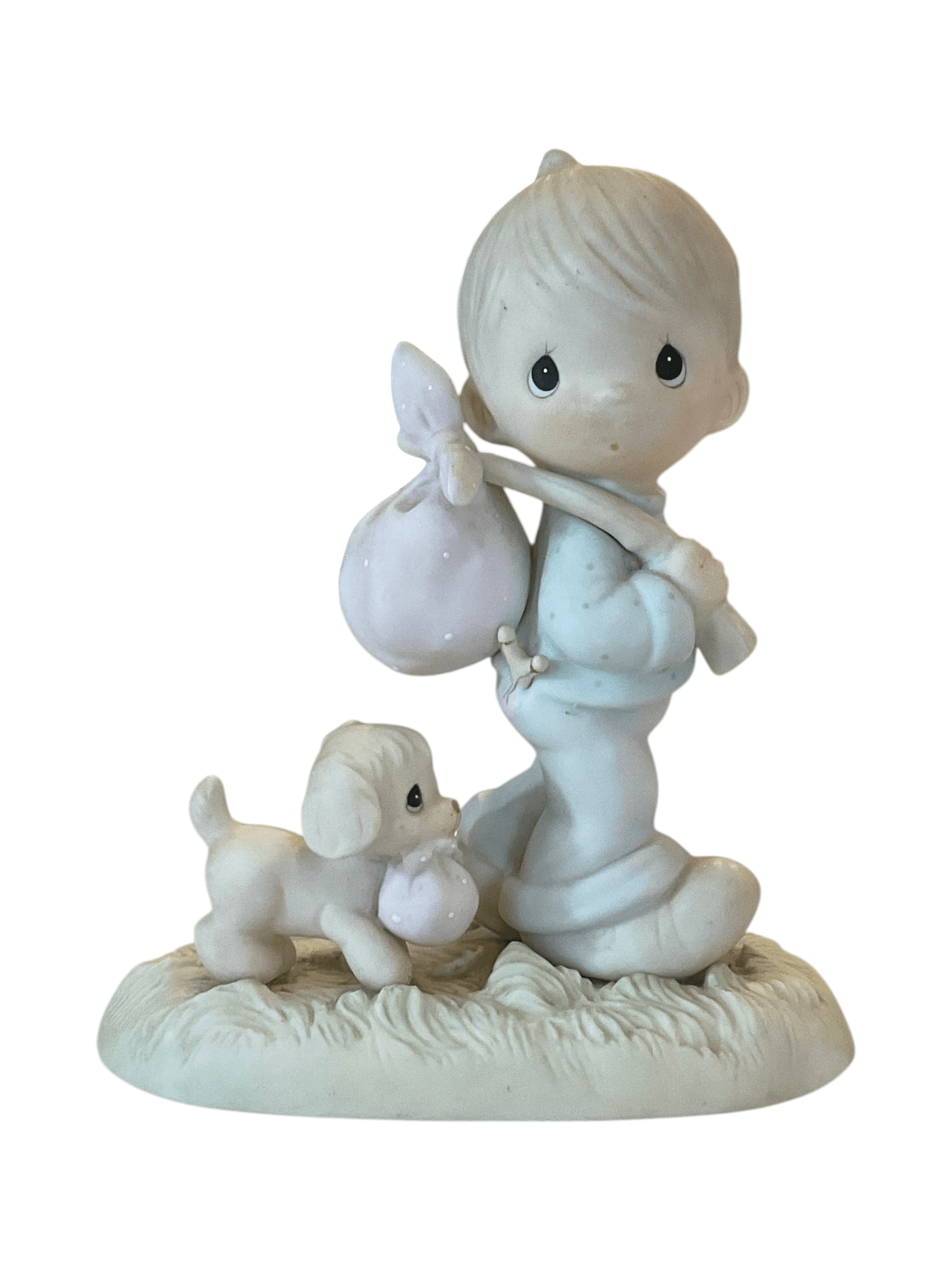 Precious Moments Boy with Dog Figurine