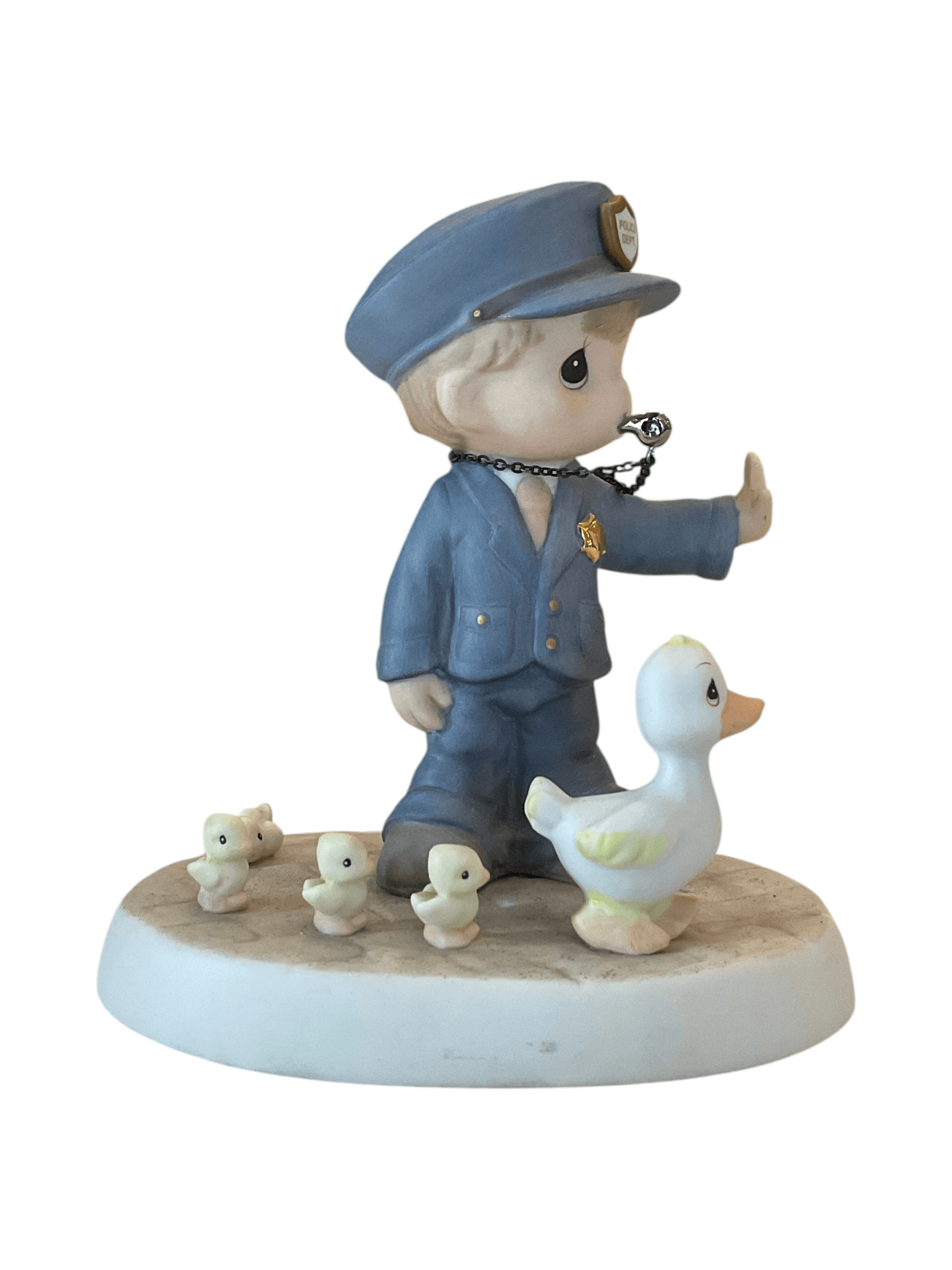 Precious Moments Police Officer Figurine with Ducks