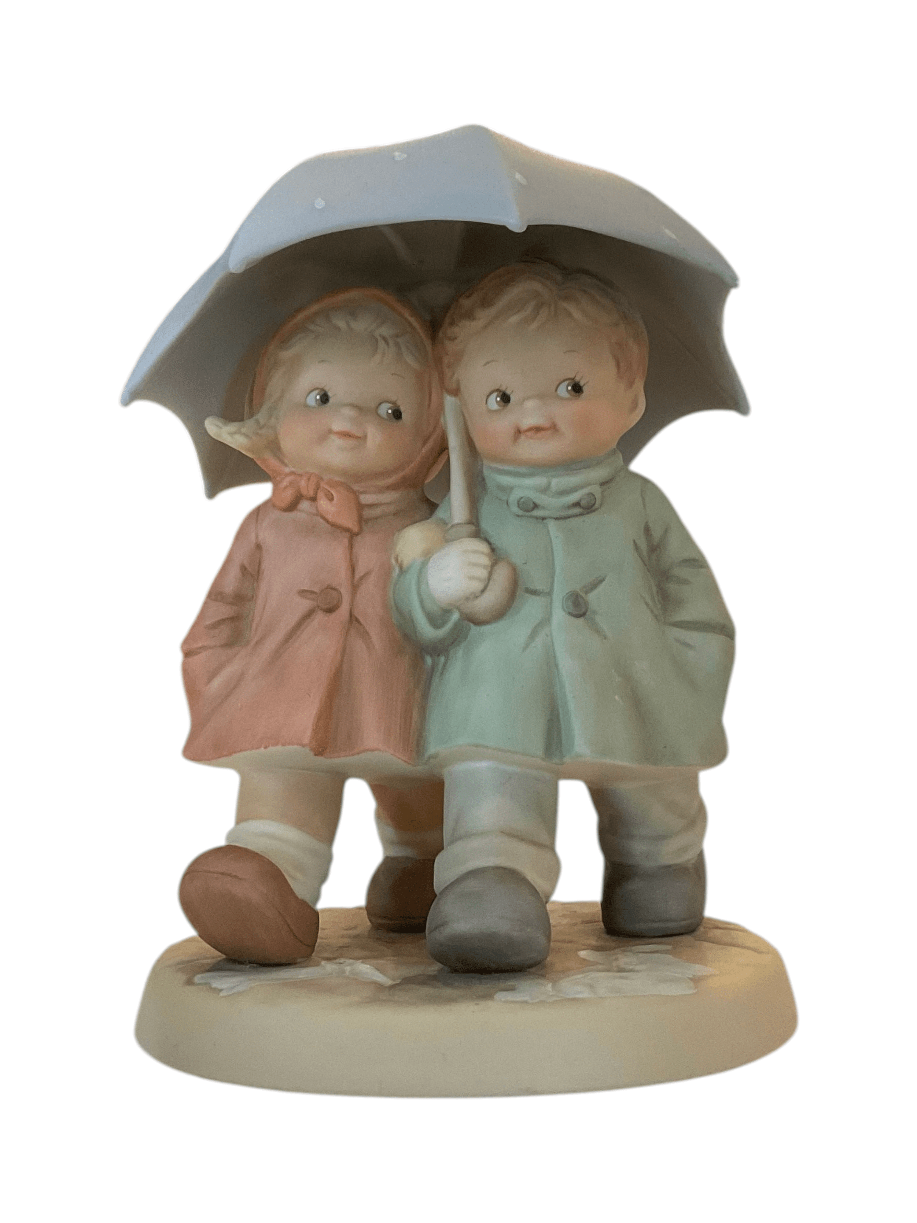 Enesco Precious Moments Figurine Couple Under Umbrella