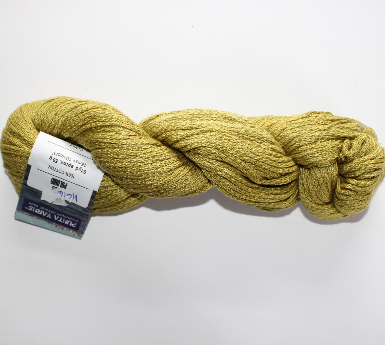 Punta Yarns Cabo Polonio Col SOL332 Olive100% Cotton 50gr 91yd