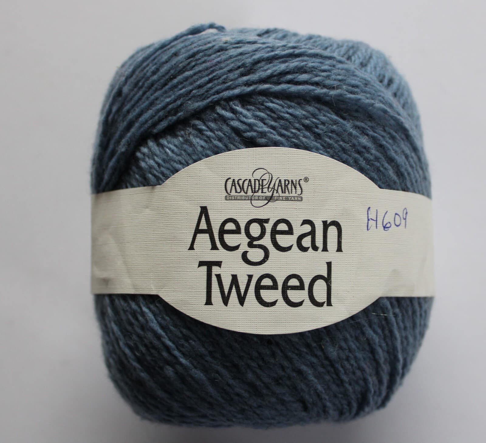 Cascade Yarn Aegean Tweed Col 15 Denim Blue 100% Organic Wool 100gr 328yd
