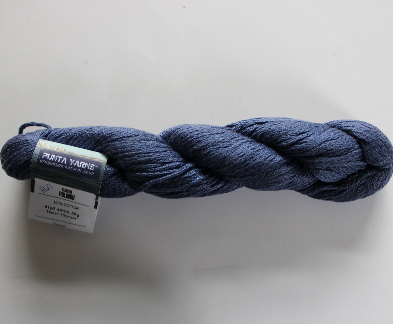 Punta Yarns Cabo Polonio Col SOL540 Blue 100% Cotton 50gr 91yd