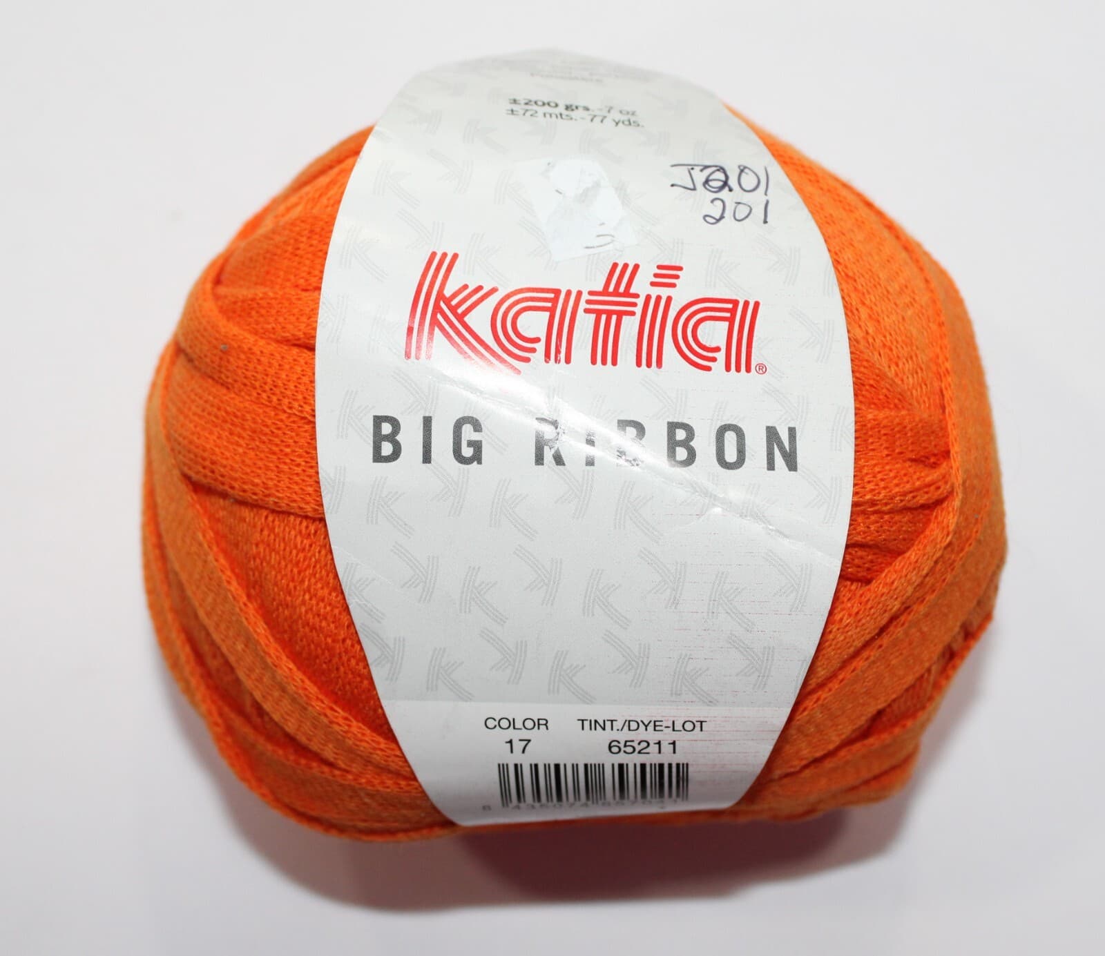 Katia Big Ribbon Col 17 Orange Cotton Polyester 200gr 77yd