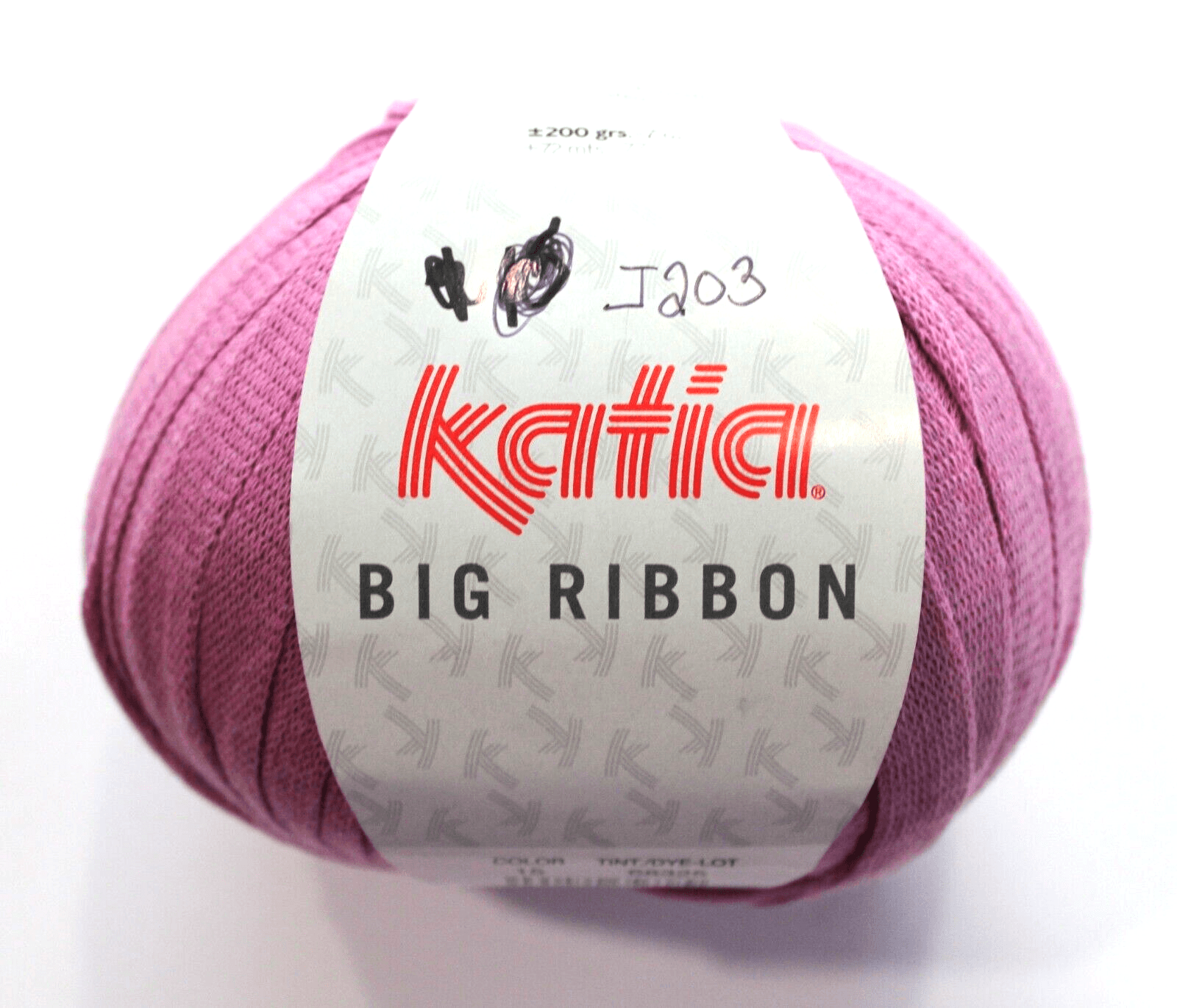 Katia Big Ribbon Col 15 Mauve Cotton Polyester 200gr 77yd