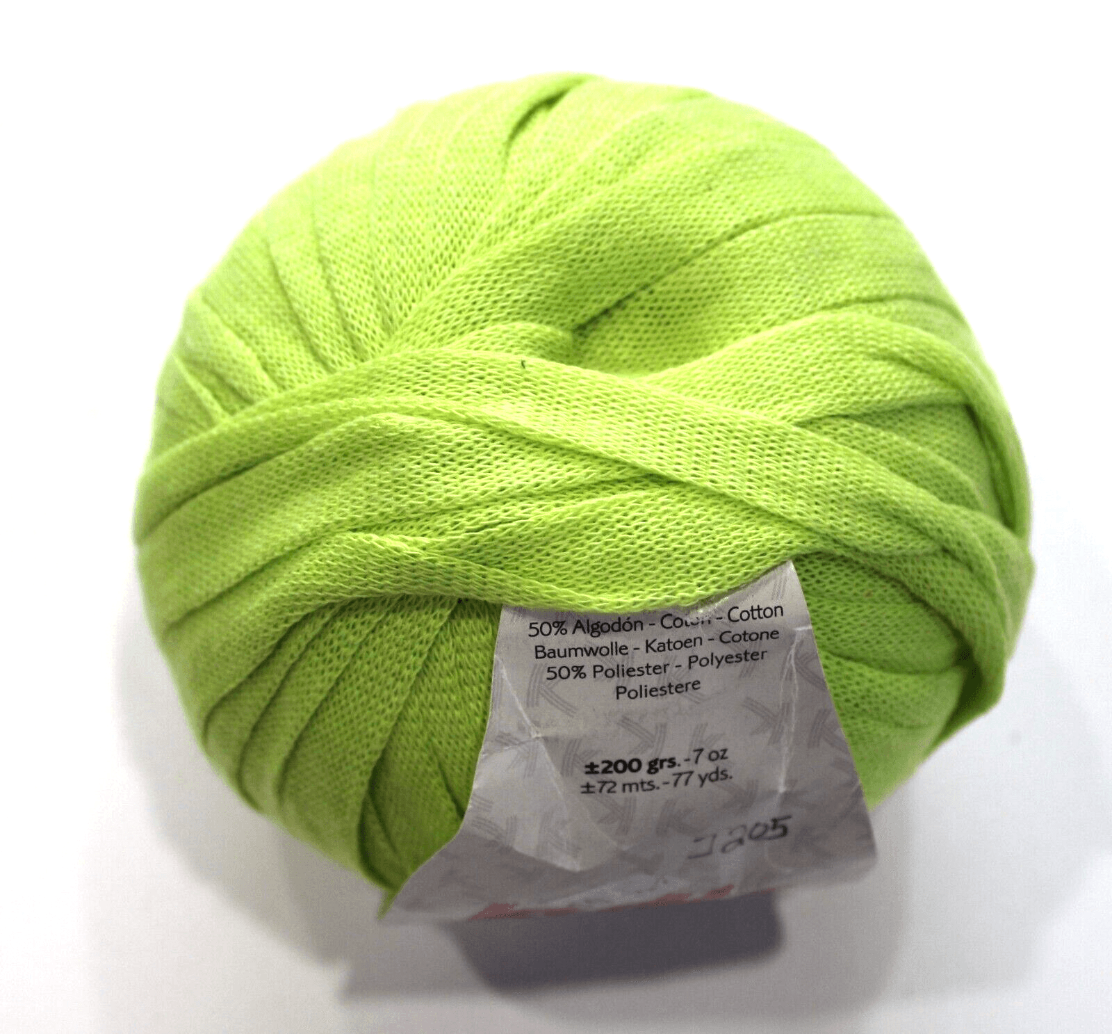 Katia Big Ribbon Col 19 Lime Green Cotton Polyester 200gr 77yd