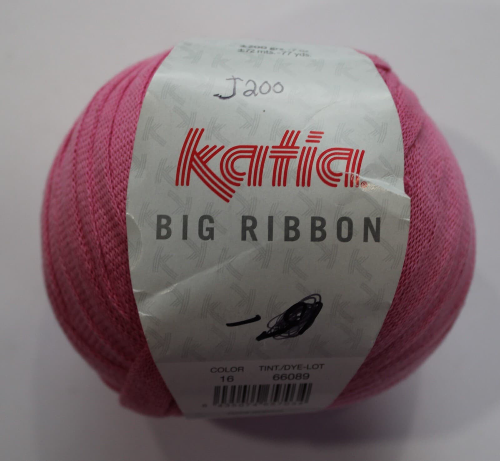 Katia Big Ribbon Col 16 Pink Cotton Polyester 200gr 77yd
