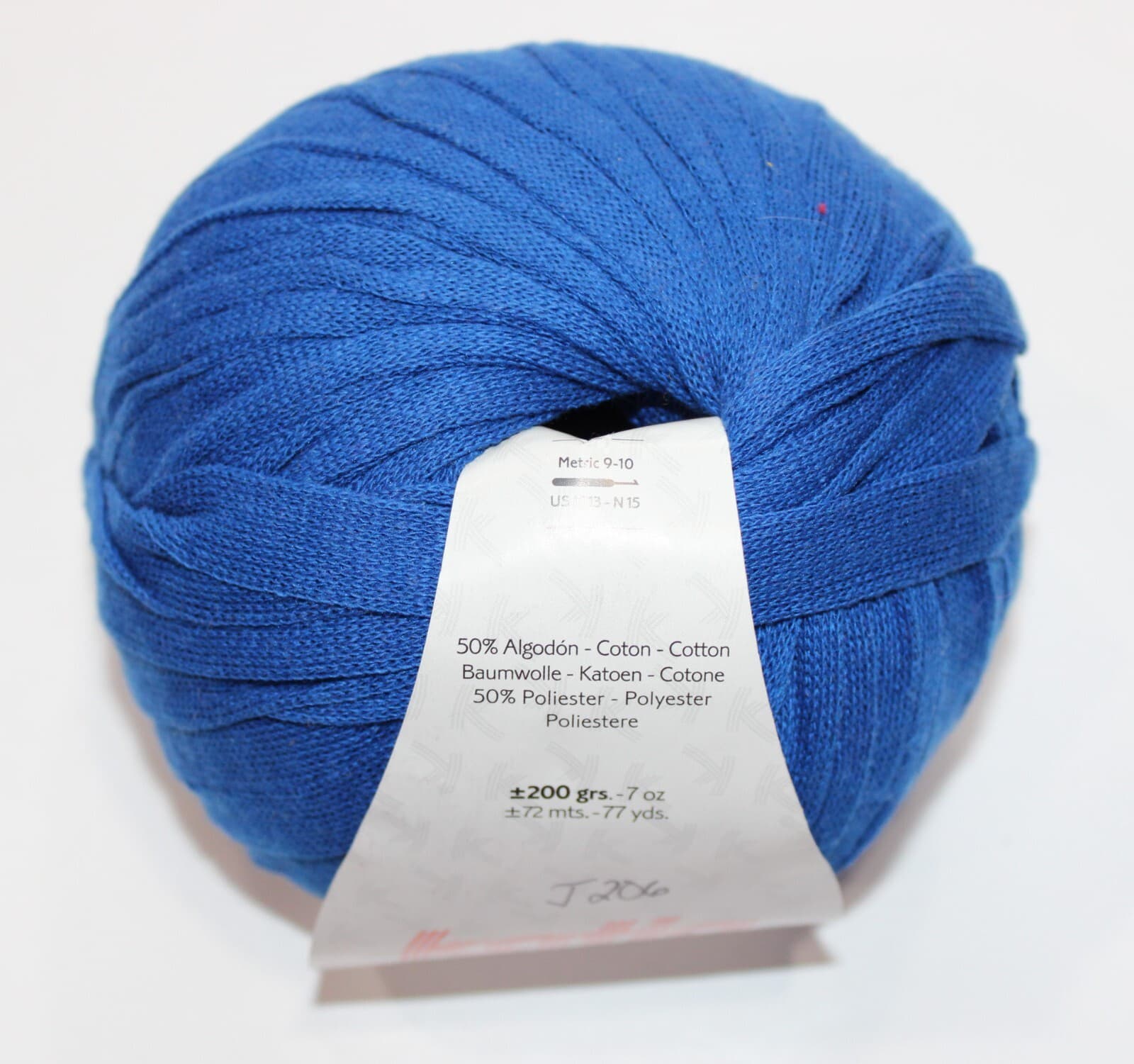 Katia Big Ribbon Col 24 Blue Cotton Polyester 200gr 77yd