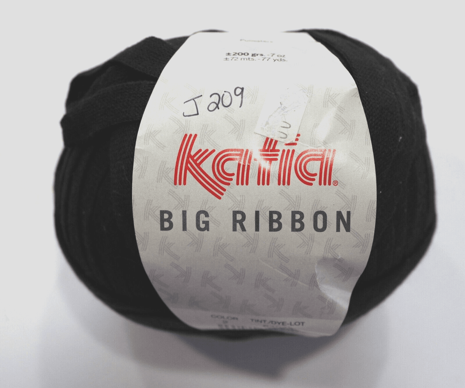 Katia Big Ribbon Col 2 Black Cotton Polyester 200gr 77yd
