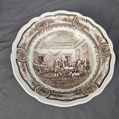 Vintage Americana Style House Ironstone England Serving Bowl 8.25" J & G Meakin