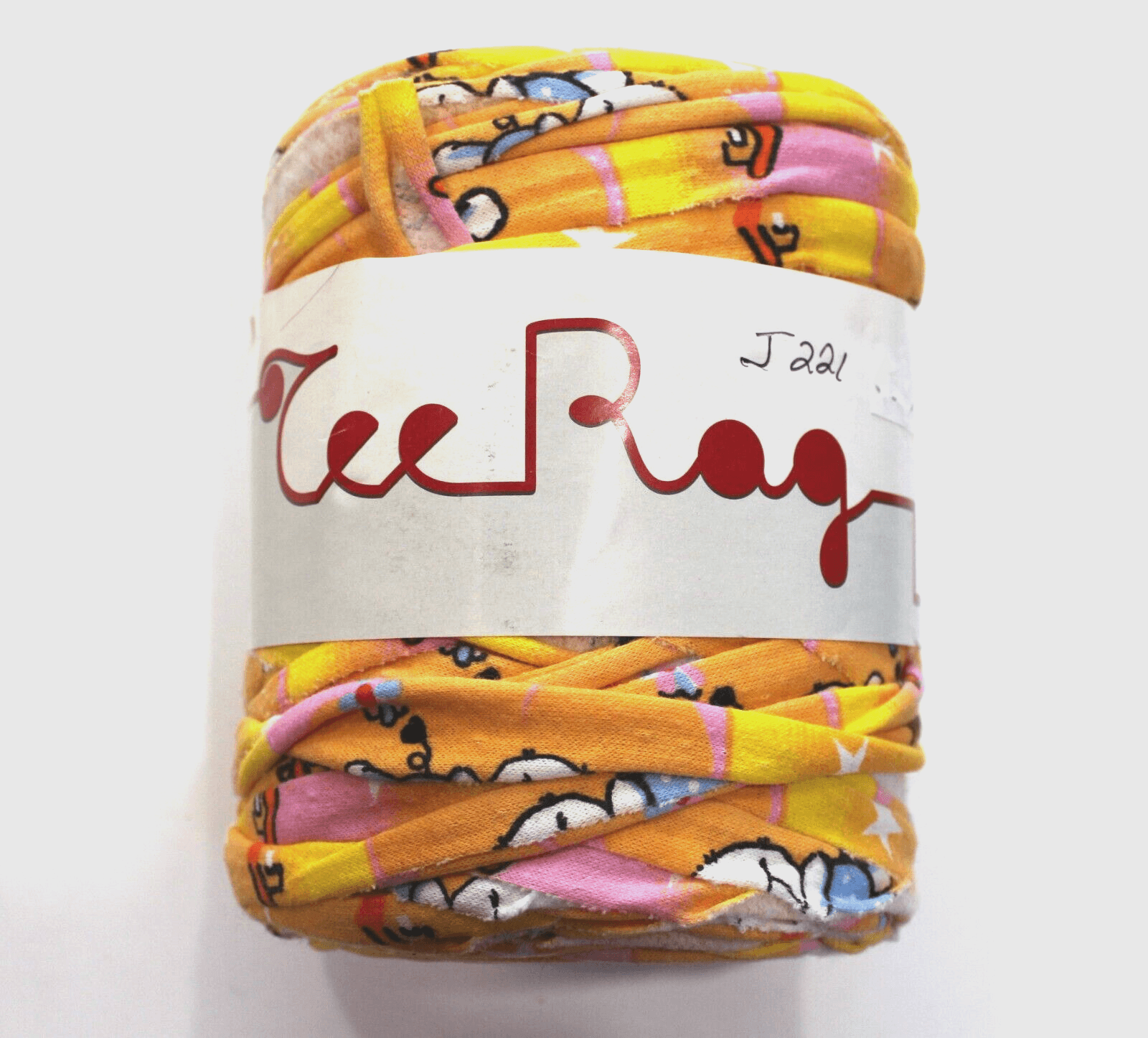 Euro Yarns FUN Tee Rag Col Yellow 100% Cotton 11oz, Length varies per roll