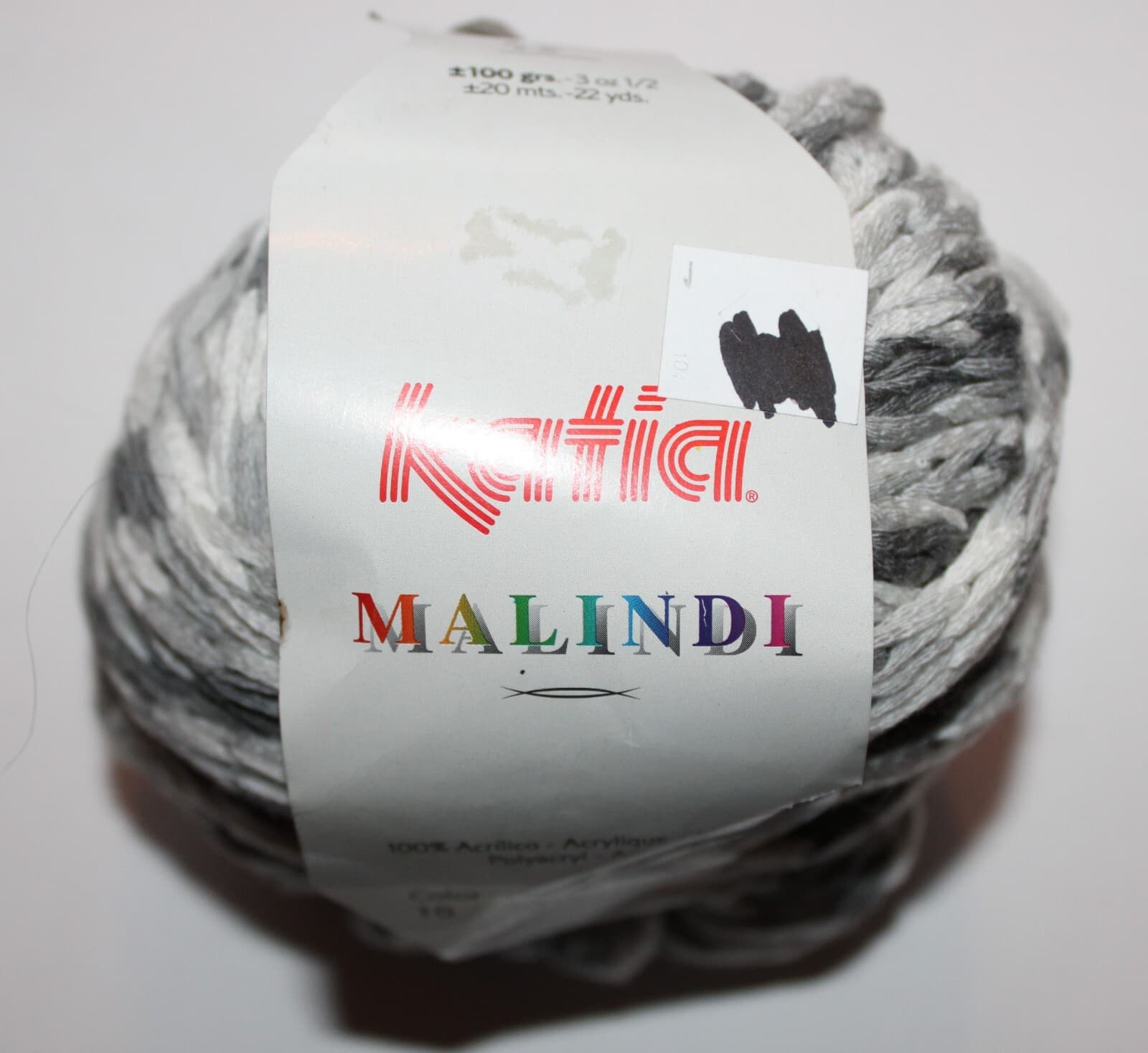 Katia Malindi Col 10 Gray Mix 100% Acrylic 100gr 22yards
