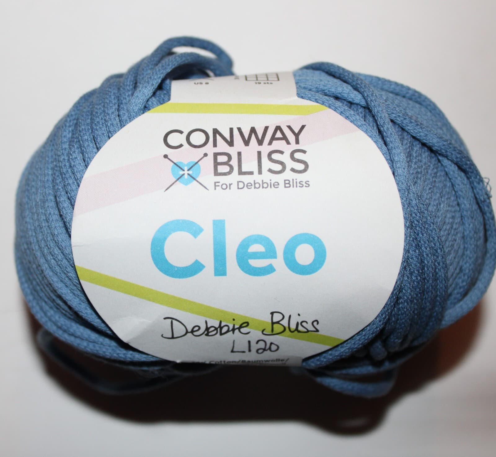 Plymouth Yarn Cleo Col 60004 Blue Cotton Nylon 50gr 98yd