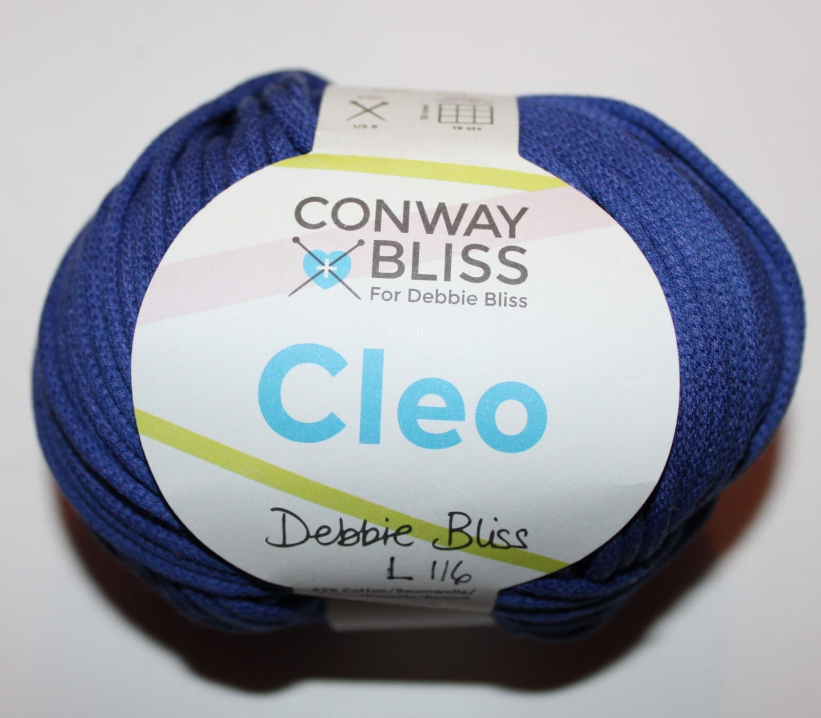 Plymouth Yarn Cleo Col 60011 Dark Blue Cotton Nylon 50gr 98yd