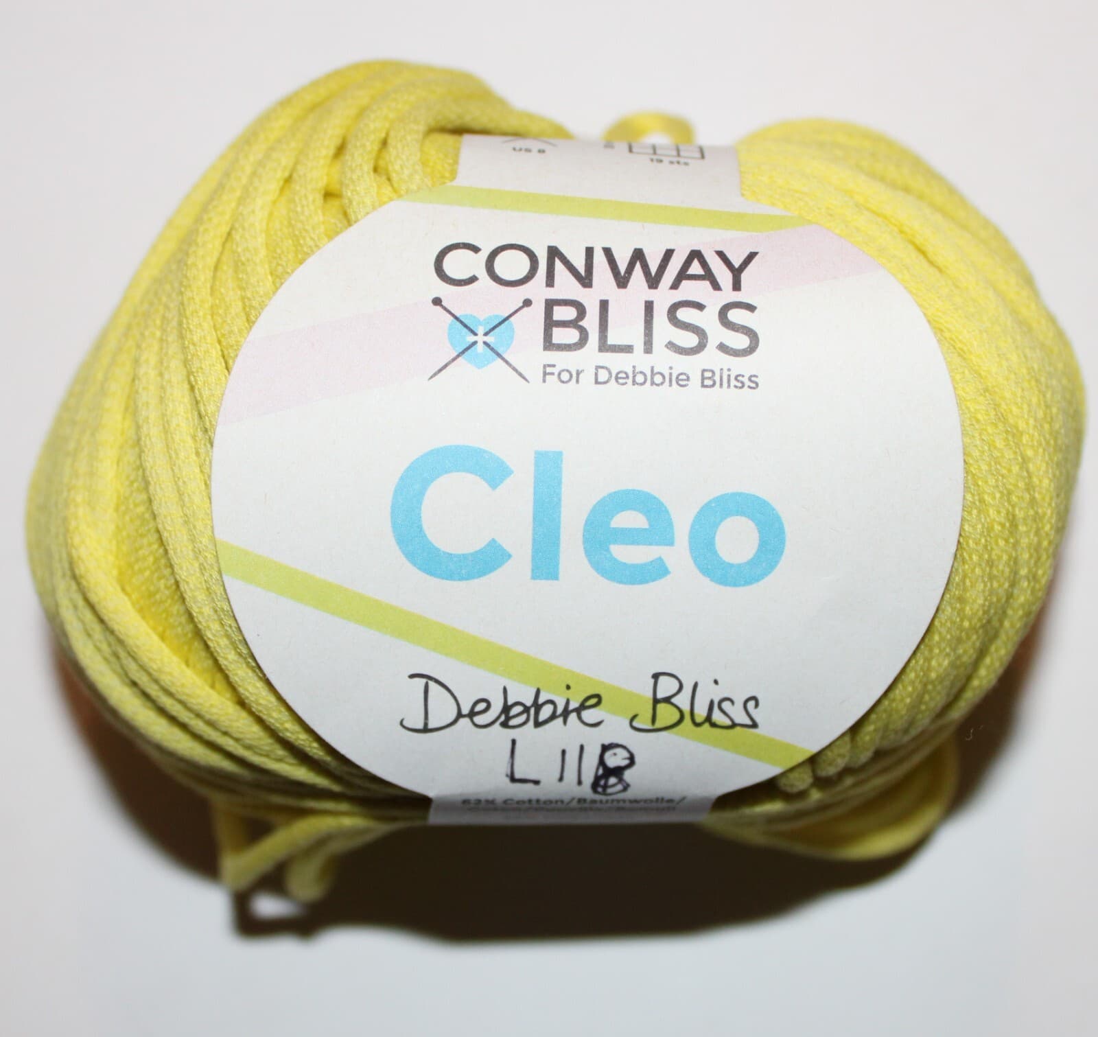 Plymouth Yarn Cleo Col 60007 Yellow Cotton Nylon 50gr 98yd