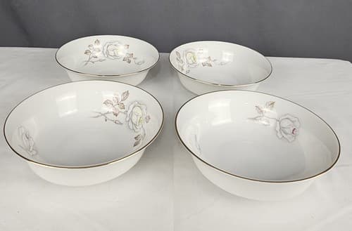 Johann Haviland Sweetheart Rose Set/4 BerryFruit Bowls Bavaria Germany EXCELLENT