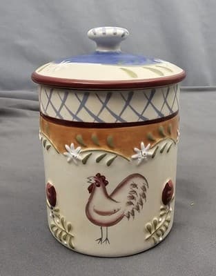 Bella Casa by Ganz Sugar Bowl Container with Lid Rooster
