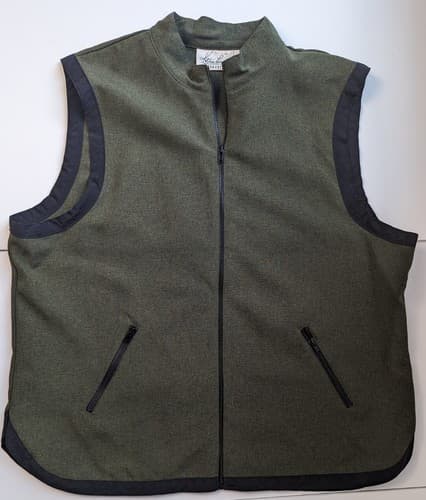 Kathie Lee Collection Vest Full Zip Size Large 12/14 Heather Forest Pockets Zip