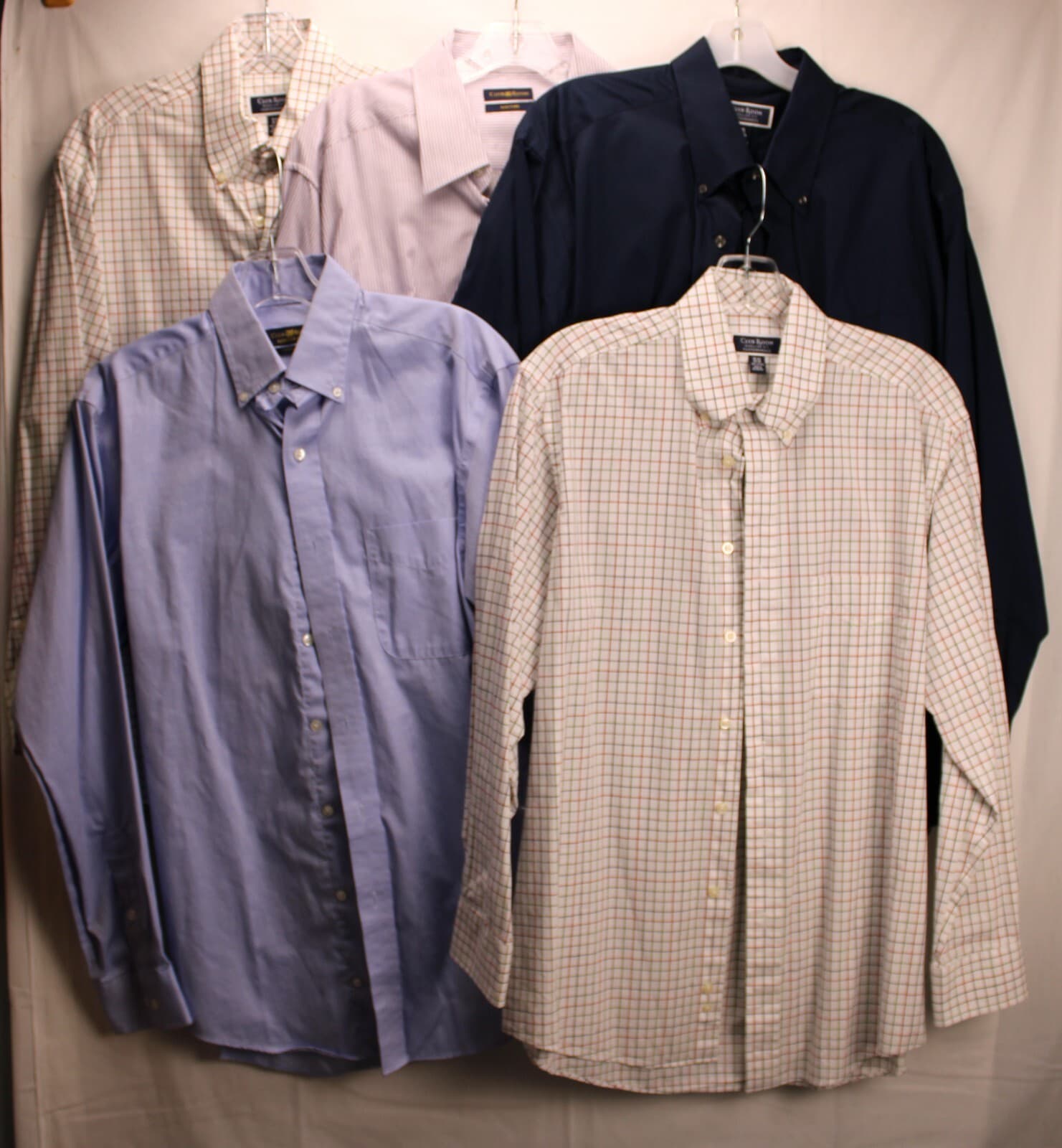 Club Room Mens Button Dress Shirts Size 15-17 Bulk Lot of 5 items Great Resale