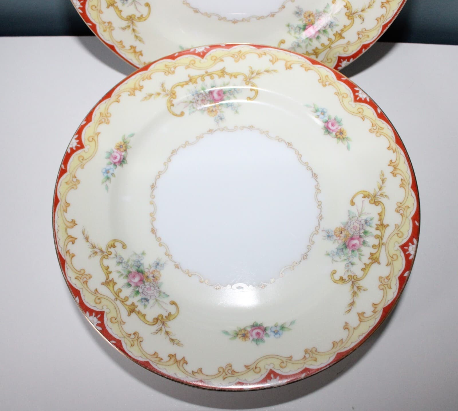 Vintage Noritake Fine China Oradell 588 6.25" Plates Set of 5 Gold Trim