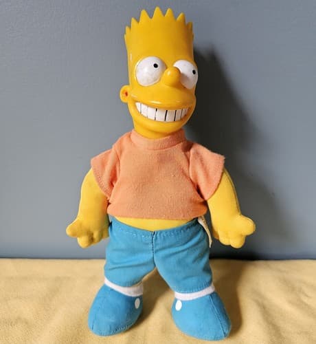 Vintage 1990 Bart Simpson Plush 8” Burger King Premium The Simpsons Toy Doll