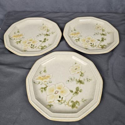 Mikasa Avante Venezia Floral Salad Plates 8.5” Japan Set of 3 Vintage Retro