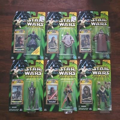 Star Wars POTF2 Kenner Figure Lot/6, 2000 Sealed Darth Maul Boss Nass IG-88