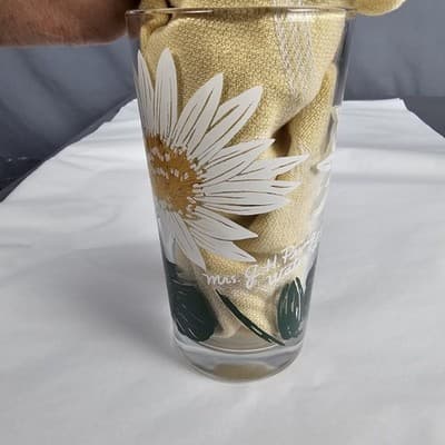 Vintage Boscul Peanut Butter 5" Glass Water Lily Mrs. J. H Pring
