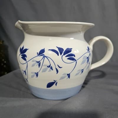 Handmade Stoneware Pottery Pitcher PATTON 5.5" Tall Costa Mesa, Cal