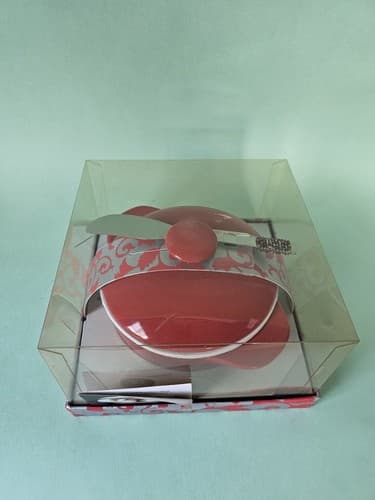 Red Brie Cheese Baker Set, Wild Eye Designs, 2-Piece Baker & Spreader NIB
