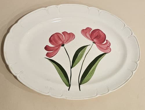 Stetson Potteries 12" x 9" Oval Platters Heritage Dinnerware Hand Painted