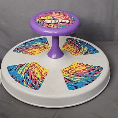 1973 Original Playskool Sit N Spin Sit and Spin Lt Gray - Paint Spray Graphics