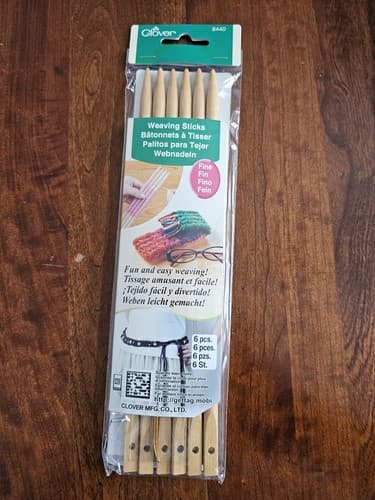 Clover Weaving Sticks 6 Pcs. Fine 8440 Birch