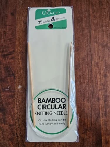 Clover 29" No 4 (3 1/2mm) Bamboo Circular Knitting Needles 3016429