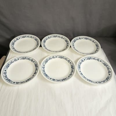 Corelle - Old Towne Blue Onion - 6 Bread Plates 6 3/4” Vintage