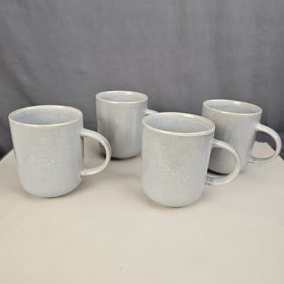 Better Homes & Gardens Large Coffee Mug Linette Blue Gray Speckled 16oz Set Of 4