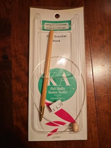 KA Flex Crochet Hook High Quality Bamboo Needles 50cm 6.50mm US10.5k 19.5"