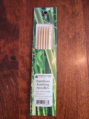 Plymouth Yarn Co Bamboo 6” Knitting Needles US7 4.5mm Set of 5