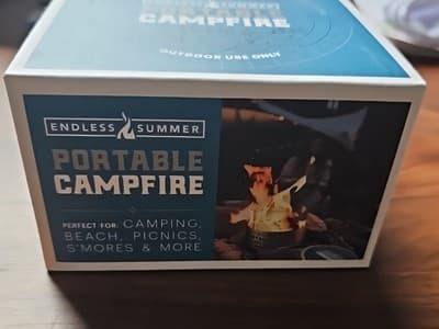 Portable Campfire, Endless Summer , Easy to light, Burns 3 hours, Food Safe