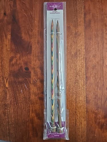 Knit Picks Straight Knitting Needles Harmony Wood US 11, (8.0mm) 10"