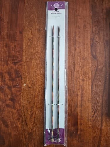 Knit Picks Straight Knitting Needles Harmony Wood US 5, (3.75mm) 10"