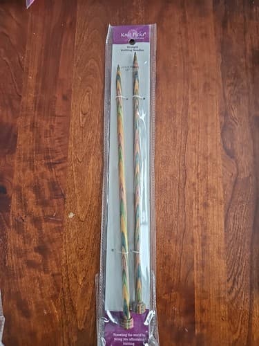 Knit Picks Straight Knitting Needles Harmony Wood US 10.5, (6.5mm) 10"