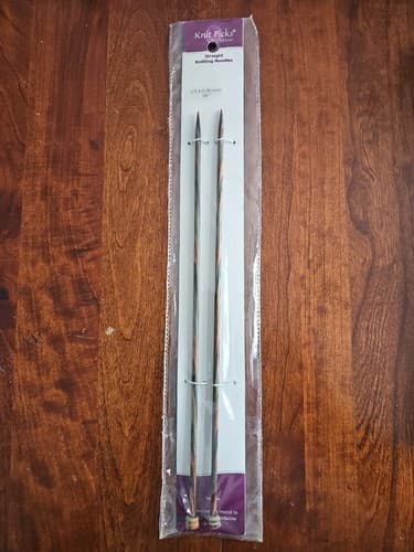 Knit Picks Straight Knitting Needles Harmony Wood US 4, (3.5mm) 10"