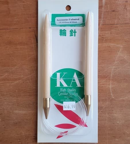 KA circular knitting needles set US15 36", 10mm 91cm Bamboo