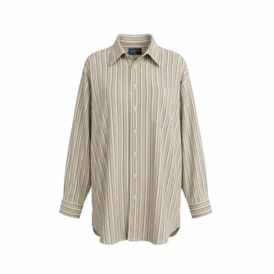 Repp LTD. Shirt Men's Casual 19-34 BIG Long Sleeve RN 27150 Beige Stripe
