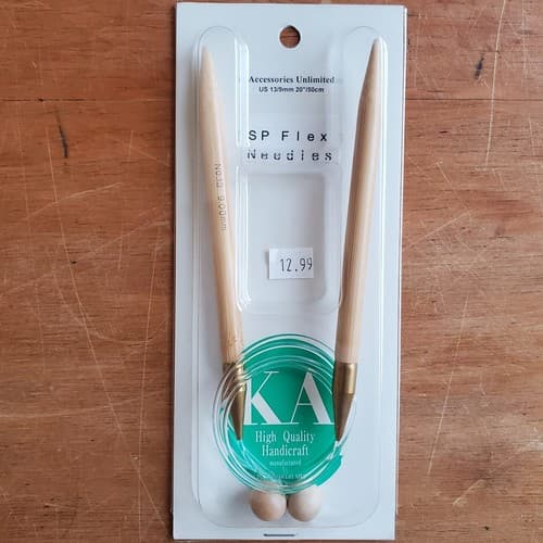 KA SP Flex knitting needles set US13 20", 9mm 50cm Bamboo