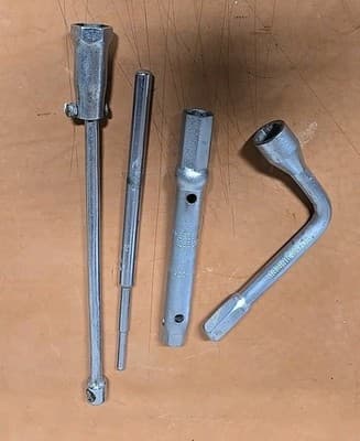 Vintage Mercedes Benz Tools 15, 16, 17mm Plus 21mm Spark Plug Socket Wrench