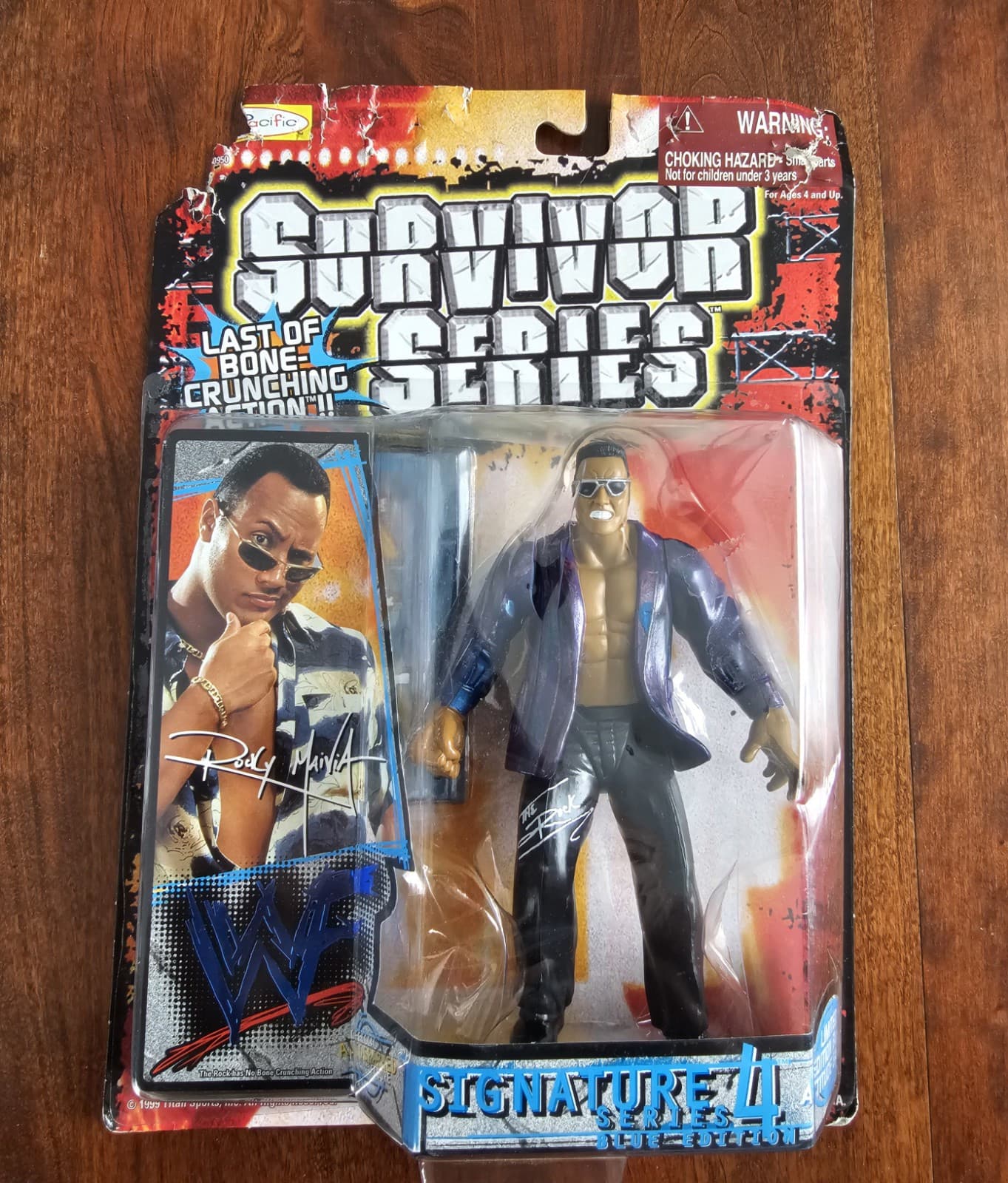 WWF WWE The Rock Wrestling Figure Survivor Series Titan Tron Live Unopened 1999