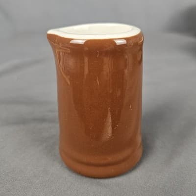 Vintage Hall Hotel Restaurant Ware 2.75" Individual Creamer Brown