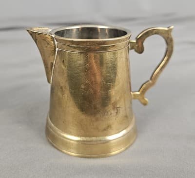 Brass Creamer Small Pitcher Vintage 3" Tall
